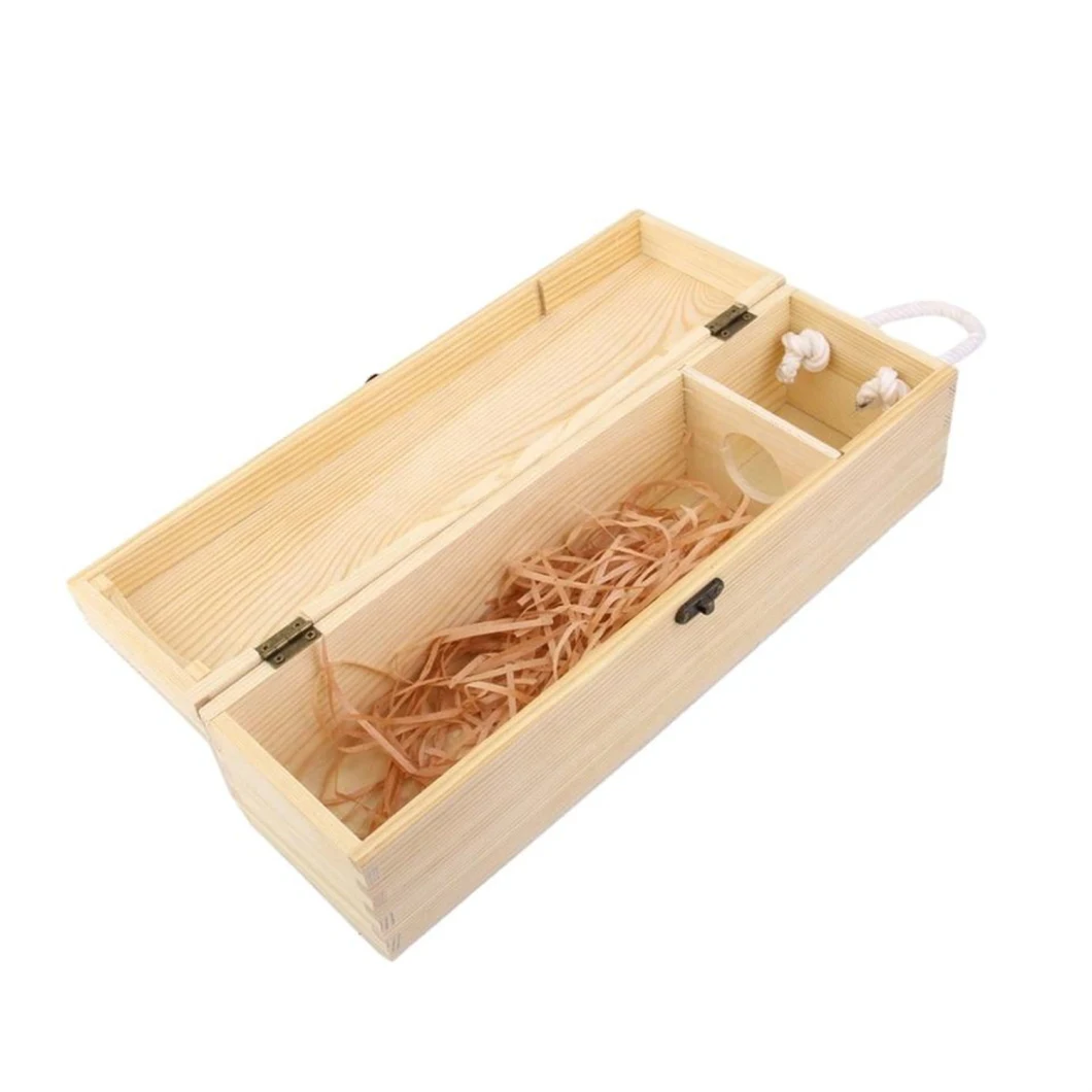 Wholesale Customized Rectangular Storage Wooden Box Wine Packaging Case