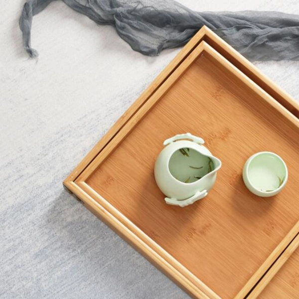 Large Nesting Serving Wooden Trays for Breakfast/Coffee Table/Food/Desk Organizer