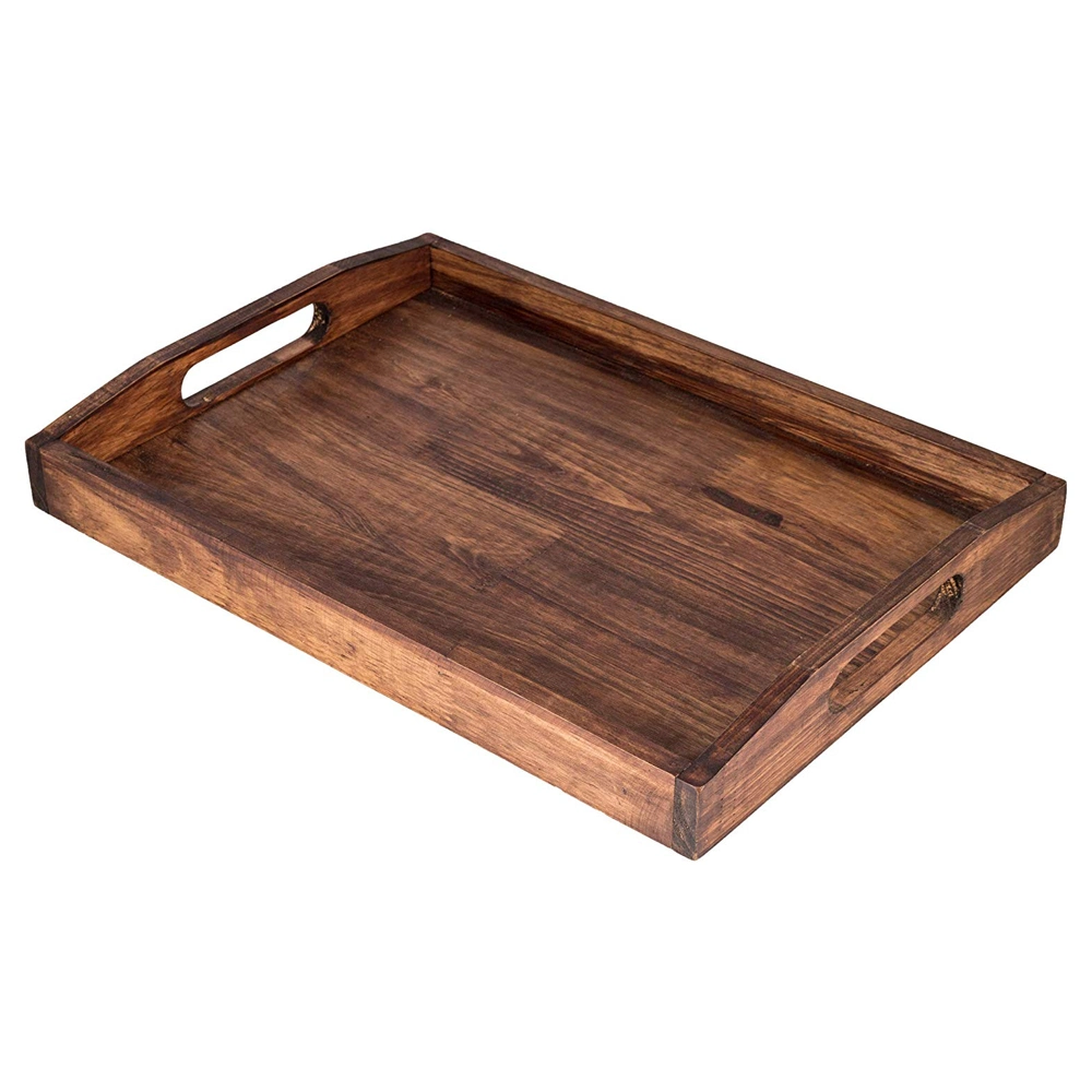 Rustic Wooden/Wood Serving Tray for Cakes/Coffee/Tea/Food/Breakfast