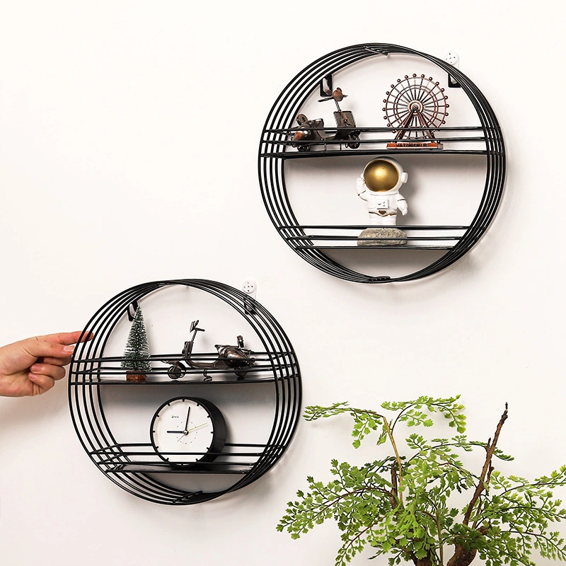 Geometric Mounted Wall Metal Decorative Hanging Wall Shelf